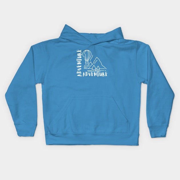 Double Adventure Kids Hoodie by traveladventureapparel@gmail.com